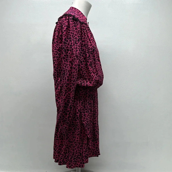 Zadig And Voltaire Reveal Mini Dress Leopard Animal Print Pink Black Size Small - Picture 4 of 13